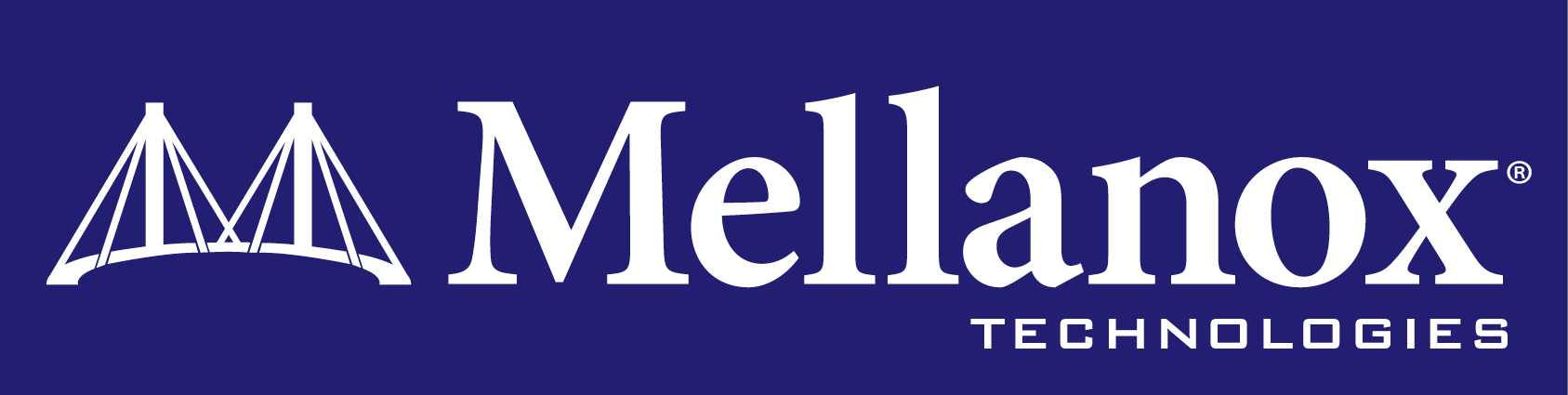 mellanox logo square blue background horizontal